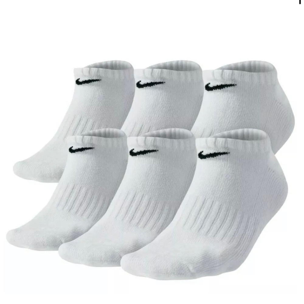 Nike Everyday Cotton Cushioned 6Pack Socks White M - Picture 1 of 7